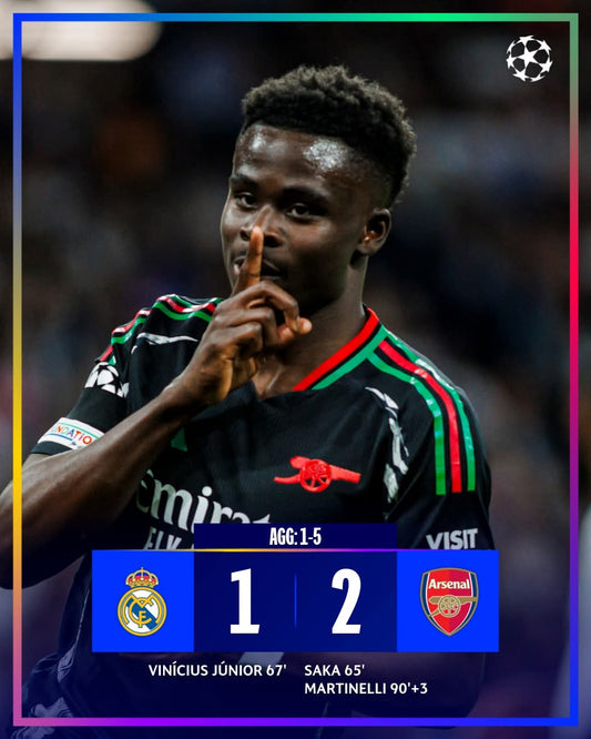 Ligue des Champions : Arsenal renverse le Real Madrid et file en demi-finale !